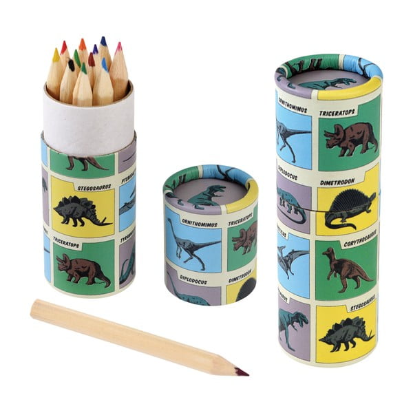 Set 12 creioane colorate Prehistoric Land - Rex London-image-2