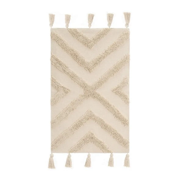 Covor crem lavabil din bumbac 50x80 cm – Casa Selección