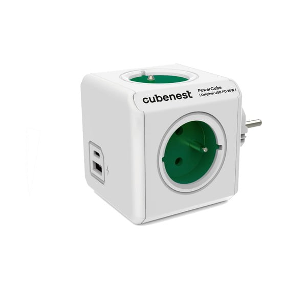 Priză 12 cm PowerCube Original USB – Cubenest