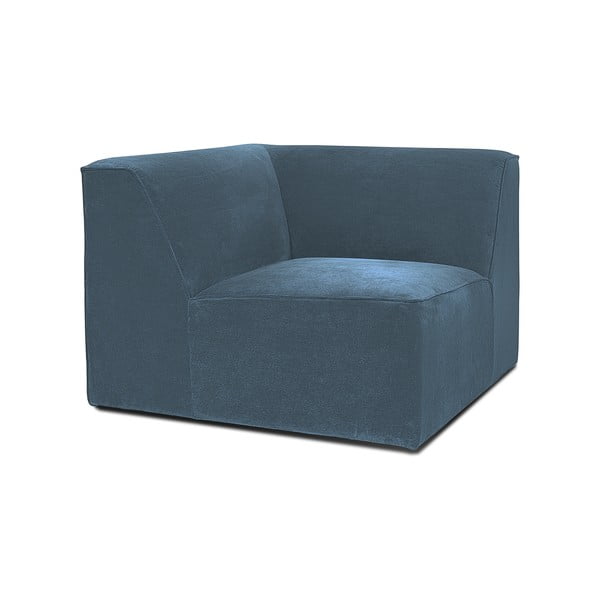 Modul pentru canapea albastru cu tapițerie din catifea reiată  (cu colț variabil) Sting – Scandic-image-1