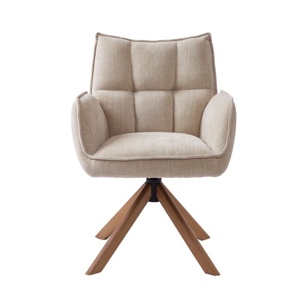 Set de scaune de sufragerie crem 2 buc. tapițat Marilla – Unique Furniture-image-1