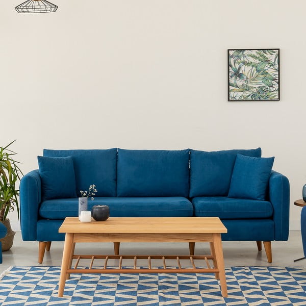 Canapea albastru-închis 215 cm Sofia – Balcab Home-image-4