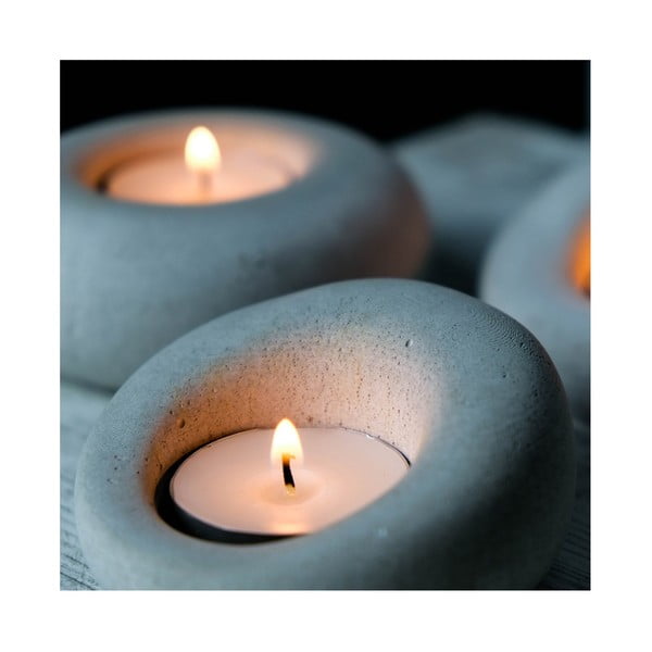 Sfeșnice din beton 3 buc.  Donut – Mioli Decor-image-2