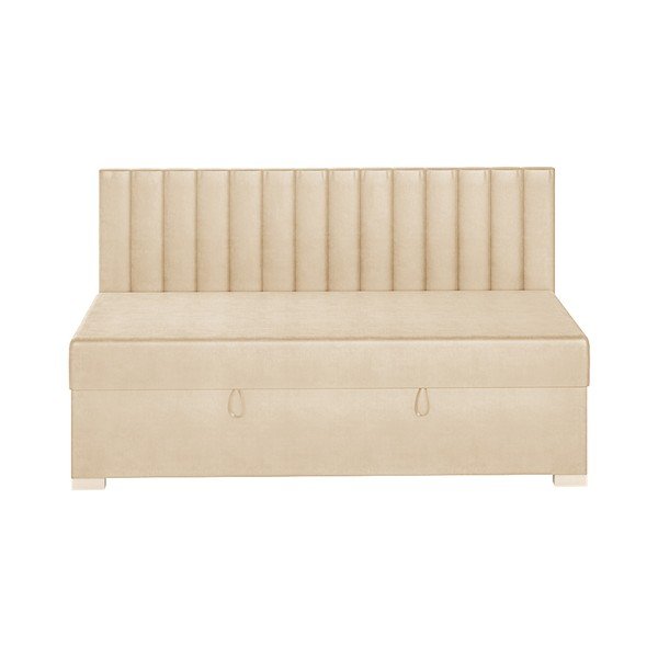 Pat pentru copii  bej cu spațiu de depozitare cu saltea 90x200 cm Chill – Ghado