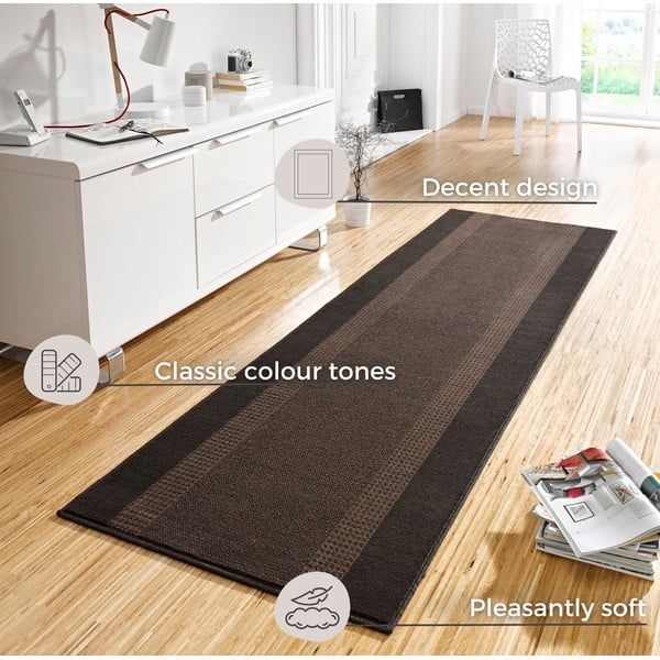 Covor tip traversă Hanse Home Basic, 80x200 cm, maro-image-4