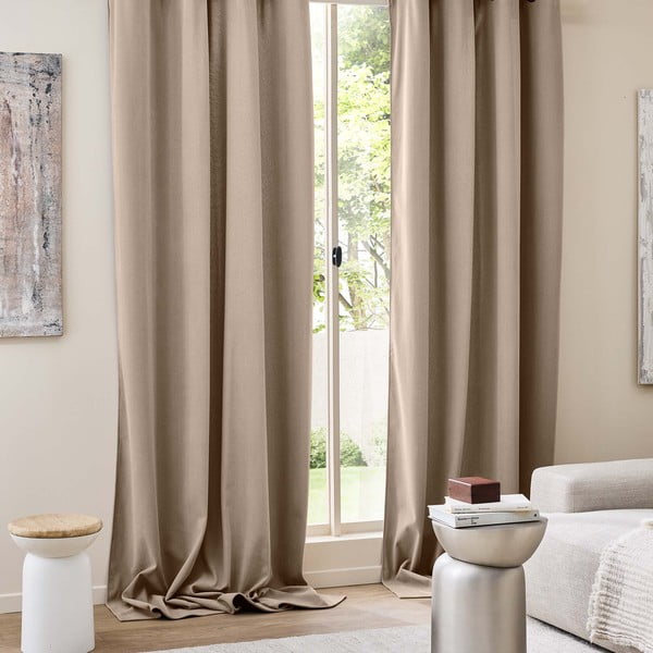 Draperie maro termoizolantă din catifea reiată 140x260 cm Madison – douceur d'intérieur-image-3