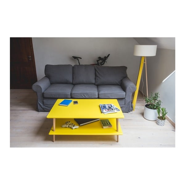 Măsuță de cafea cu 2 blaturi Ragaba KORO, alb-image-3