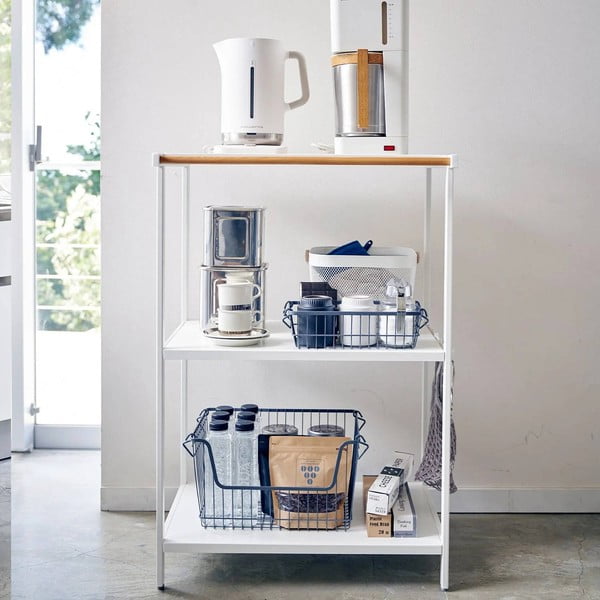 Etajeră alb mat din oțel 60x90x46,5 cm Tower – YAMAZAKI-image-1