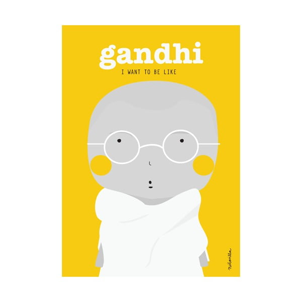 Poster NiñaSilla Gandhi, 21 x 42 cm