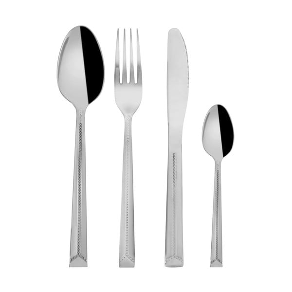 Tacâmuri argintii din oțel inoxidabil 24 buc. Bright – Orion