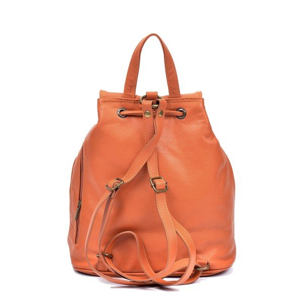 Rucsac din piele Sofia Cardoni Cleo, maro coniac-image-1