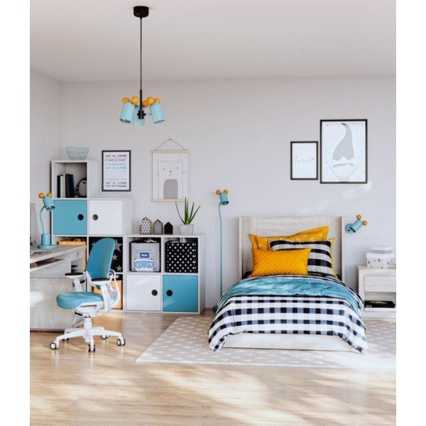 Veioză albastru-deschis cu abajur din metal (înălțime 50 cm) Mouse – GTV-image-2