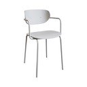 Scaun de dining gri deschis cu cotiere/stivuibil din metal Arch – Hübsch