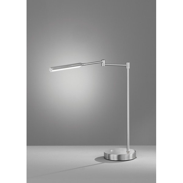 Veioză argintie LED cu abajur din metal (înălțime 49 cm) Nami – Fischer & Honsel-image-1