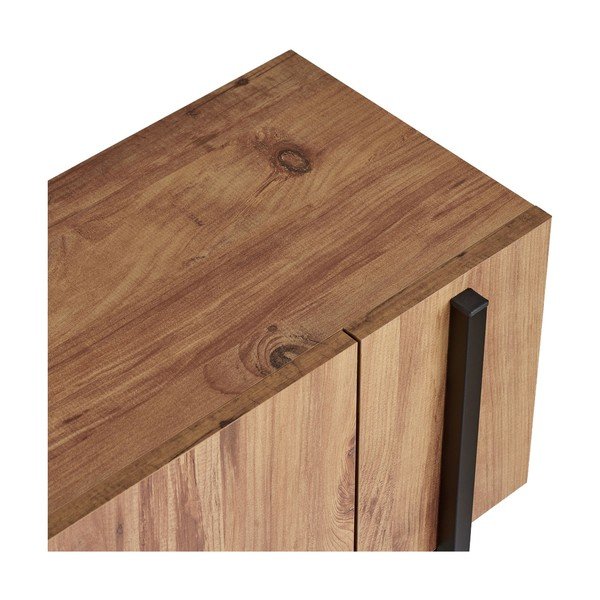 Comodă TV în culoare naturală cu aspect de lemn de pin 180x45x30 cm Nexus – Kalune Design-image-4
