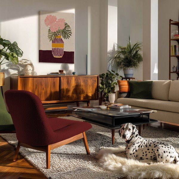 Tablou 60x80 cm Striped Vase – Styler-image-1