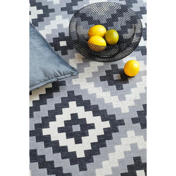 Covor cu 2 fețe Narma Saka, 100 x 160 cm, gri-image-4