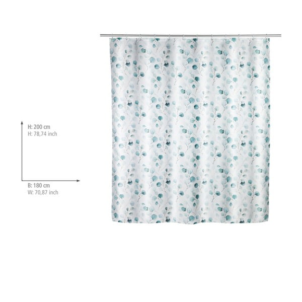 Perdea de duș Wenko Pioppo, verde-image-1