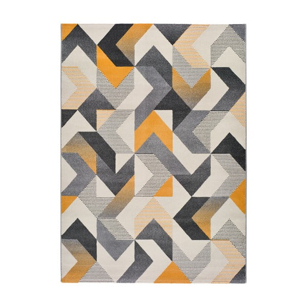 Covor Universal Gladys Abstract, 160 x 230 cm, portocaliu-gri