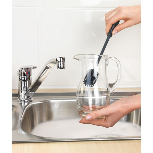 Perie de spălat vase Wenko Sia, lungime 25 cm, gri-image-4