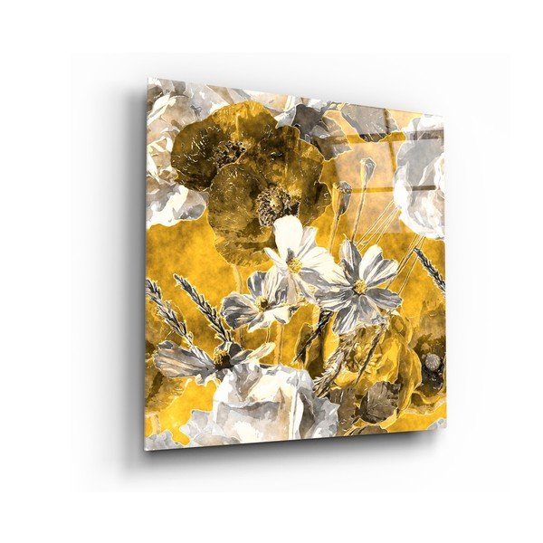 Tablou din sticlă Insigne Daisies, 40 x 40 cm
