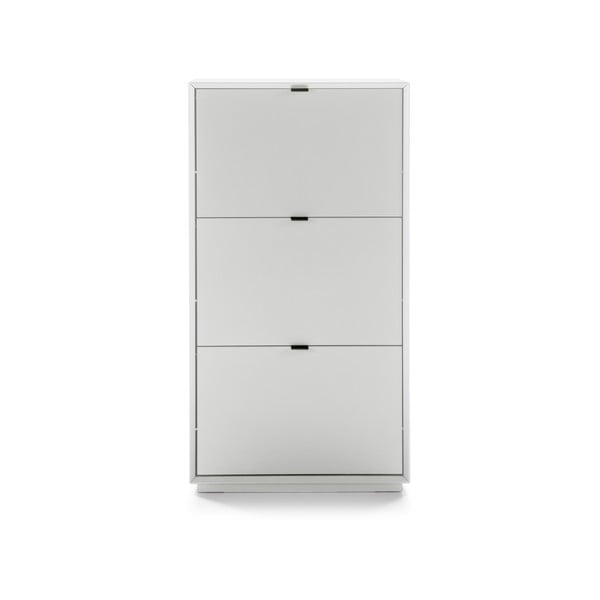 Suport de pantofi cu 3 sertare Marckeric Luka, alb-image-2