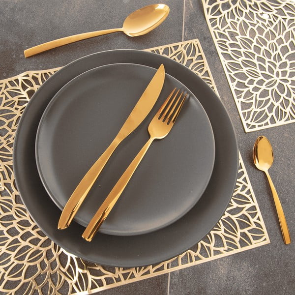 Tacâmuri aurii din oțel inoxidabil 24 buc. Gold – Orion-image-1