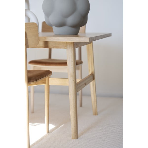 Masă de dining natural  cu aspect de lemn de stejar 100x220 cm Plainfield – Rowico-image-3