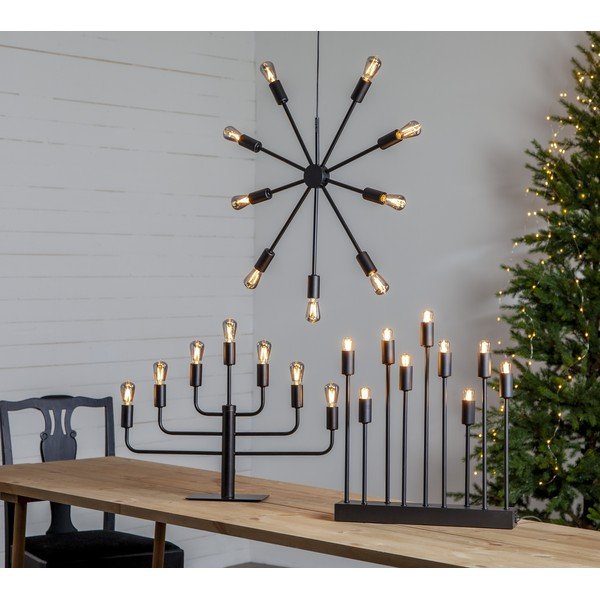 Sfeșnic cu LED Best Season Pix, înălțime 50 cm, negru-image-1