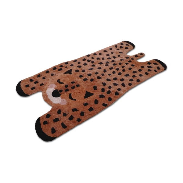 Covor din bumbac lucrat manual pentru copii Nattiot Little Cheetah, 65 x 125 cm-image-2
