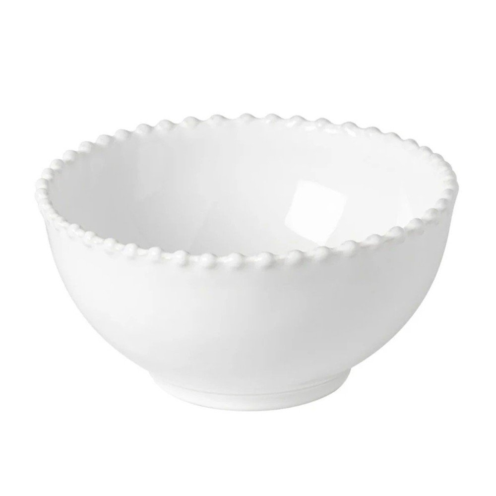 Bol din gresie ceramică Costa Nova Pearl, ⌀ 16 cm, alb