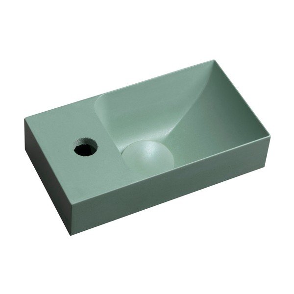 Chiuvetă mică pentru WC verde-mentă din beton 31x17 cm Piccolino – Sapho