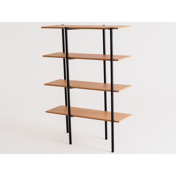 Bibliotecă neagră cu aspect de stejar 110x150 cm Rave - CustomForm-image-2