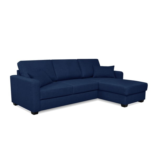 Canapea extensibilă cu șezlong pe partea dreaptă Cosmopolitan design Milano, albastru închis-image-2