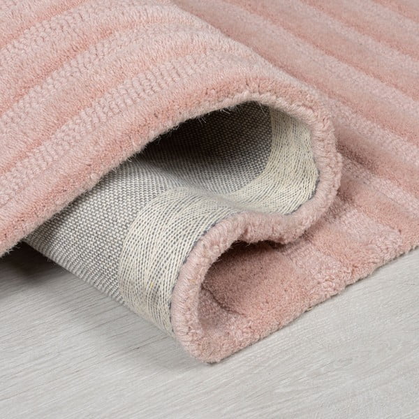 Covor din lână Flair Rugs Zen Garden 160 x 230 cm, roz-image-3