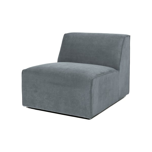 Modul pentru canapea gri cu tapițerie din catifea reiată  (de mijloc) Sting – Scandic-image-1