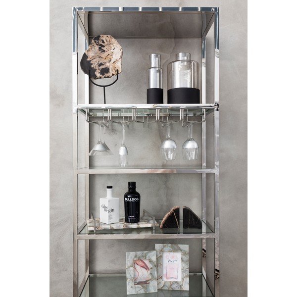 Vază din sticlă cu detalii negre Premier Housewares Cova, înălțime 30 cm-image-1