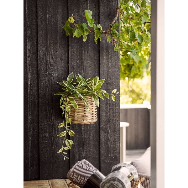 Ghiveci decorativ din ratan pentru ierburi aromatice/de agățat / de perete Keli – House Nordic-image-1
