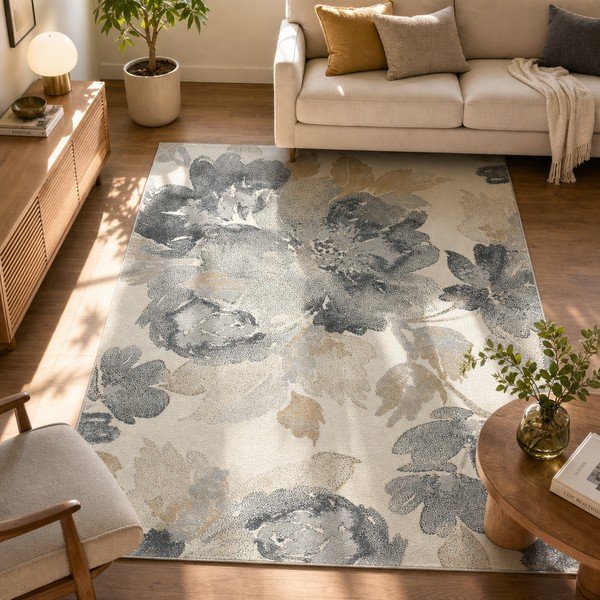 Covor gri/bej 160x230 cm Flores Sunset – Universal-image-4
