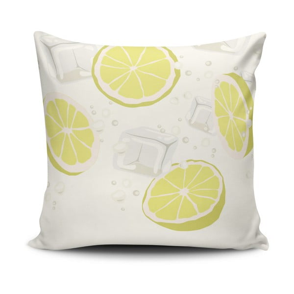 Față de pernă cu adaos de bumbac Cushion Love Lemons, 45 x 45 cm