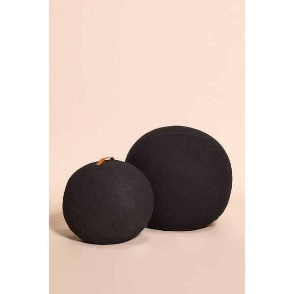 Puf Hübsch Gudmund, ø 75 cm, negru-image-3
