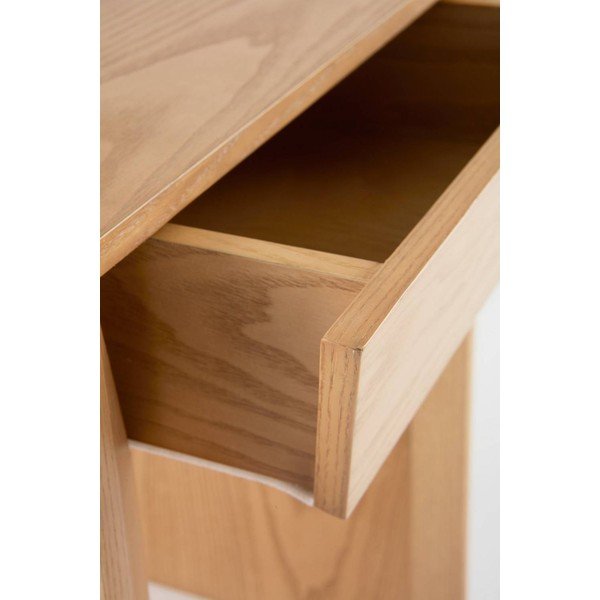 Noptieră în culoare naturală deschisă cu aspect de lemn de stejar Sunnemo – Jotex-image-3