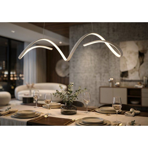 Lustră albă LED din metal Uter – Mauro Ferretti-image-1