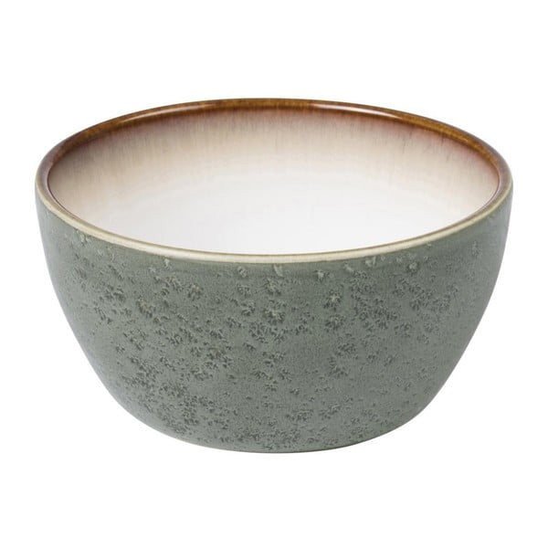 Bol din ceramică și glazură interioară crem deschis Bitz Mensa, diametru 12 cm, verde-gri