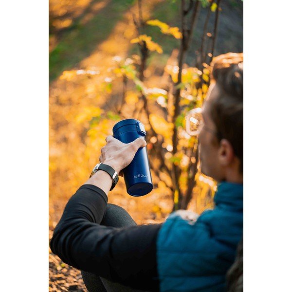 Cană termică Vialli Design Fuori, 400 ml, albastru-închis-image-2