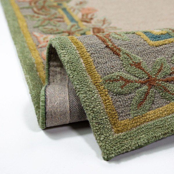 Covor tip traversă țesut manual din lână 80x300 cm Verona Floral  – Flair Rugs-image-2