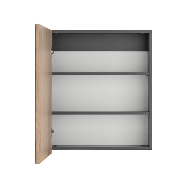 Dulap de baie gri de perete cu oglindă Støraa Wisla, 60 x 70 cm-image-2