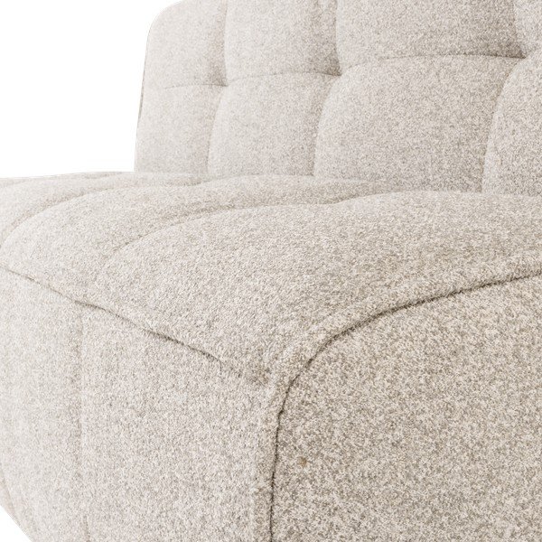 Bancă bej capitonată cu tapițerie din țesătură bouclé Cluster – vtwonen-image-1