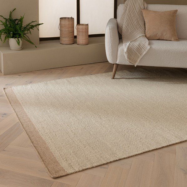 Covor bej-crem țesut manual din lână 120x170 cm Lima Sand – Asiatic Carpets-image-1