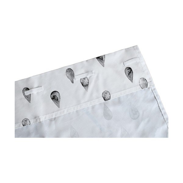 Draperie pentru copii albă din bumbac satinat 110x250 cm Bunnies in the Rain – Butter Kings-image-2